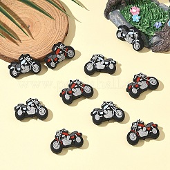 バイク用シリコンフォーカルビーズ 2色 10個  DIYネックレスの製作  ミックスカラー  20x30x8.5mm  穴：2mm  5個/カラー&nbsp;SIL-YW0002-32