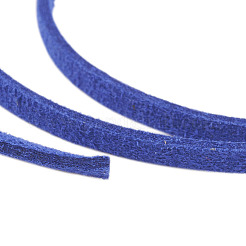 3x1.5mm Blue Flat Faux Suede Cord&nbsp;X-LW-R003-55