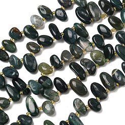 Natural Moss Agate Beads Strands&nbsp;G-P604-A11-01