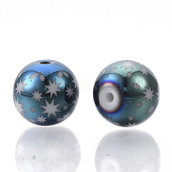 Christmas Electroplate Glass Beads&nbsp;X-EGLA-R113-07E
