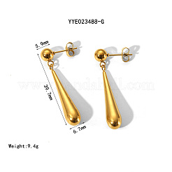 Elegant Teardrop 304 Stainless Steel Stud Earrings&nbsp;GH1263-3