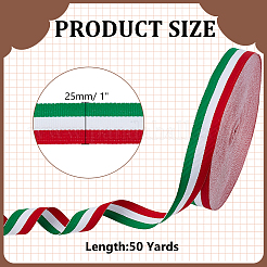 Polyester Stripe Pattern Ribbon&nbsp;OCOR-WH0036-66B