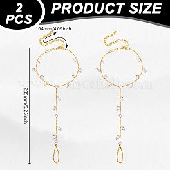 2Pcs Alloy Curb Chains Anklets&nbsp;AJEW-GA0007-85G