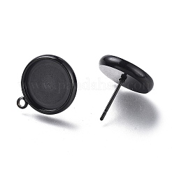 304 Stainless Steel Stud Earring Settings&nbsp;STAS-I161-01E-B