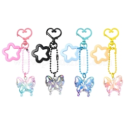 Acrylic Butterfly Pendant Decoration&nbsp;HJEW-YW00058-01