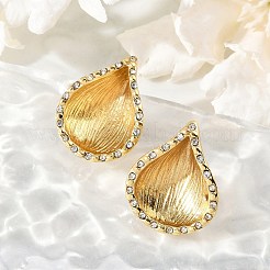 304 Stainless Steel Shell Shape Stud Earrings&nbsp;EJEW-M073-14G-02