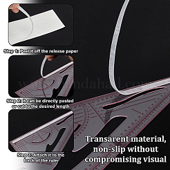 シリコン滑り止めステッカー50枚  透明  300x5x0.8mm&nbsp;DIY-OC0015-93