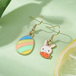 Easter Themed Alloy Enamel Dangle Earrings&nbsp;EJEW-JE05497-03