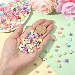 DIYブレスレット作成キット  ミックスカラー  ビーズ：6~9x6~9.5x4~6mm  穴：1~2mm  1290個/セット&nbsp;DIY-YW0016-20