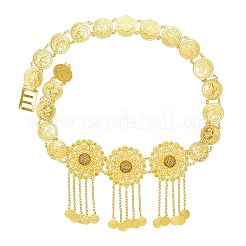Alloy Crystal Rhinestone Coin Link Hollow Flower Tassel Waist Body Chains for Women&nbsp;FS-WGEDFED-01