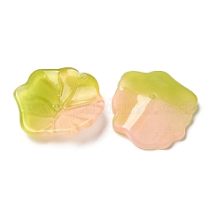 ガラスビーズ  蓮の花びら  ミックスカラー  24.5x24x6.5mm  穴：1.2mm&nbsp;GLAA-Q095-01