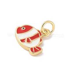 Brass Enamel Charms&nbsp;KK-B148-04G-03