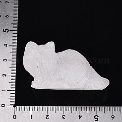 天然水晶彫刻の猫の置物  ホームオフィスのデスクトップ装飾用オーナメント  27~31x51~56x24~31mm&nbsp;G-Q615-04H