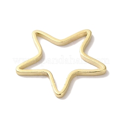 真鍮製フレームコネクター  鉛フリー＆カドミウムフリー  スター  24KGP本金メッキ  15.5x16x1mm  内径：11x13.5mm&nbsp;KK-K383-09C-G