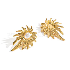 Stainless Steel Leaf Stud Earrings&nbsp;PE7060