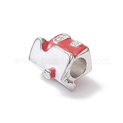 Christmas Theme Alloy Enamel European Beads&nbsp;MPDL-Q213-06AS