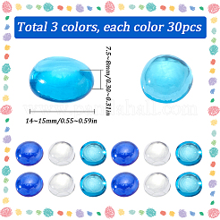 90Pcs 3 Colors Glass Cabochons&nbsp;GLAA-SC0002-07