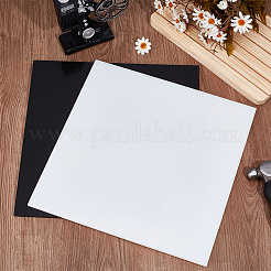 2枚 2色 HDPE プラスチックシート  正方形  ミックスカラー  30.5x30.5x0.6cm  1枚/色&nbsp;DIY-OC0014-43A
