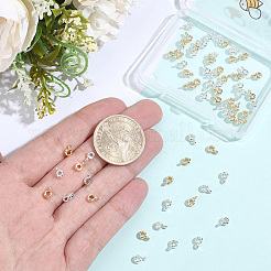 真鍮チューブベイル2色80個  ループベイル  カドミウムフリー＆鉛フリー  バレル  ミックスカラー  6x3.8x3mm  穴：1.2mm  40個/カラー&nbsp;KK-BBC0028-48