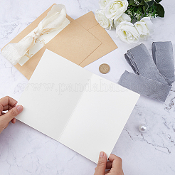2色の紙製結婚誓約カード2枚  ポリエステルリボンと封筒付き  新郎新婦のパーティー用品  ミックスカラー  126x192x0.3mm  1pc /カラー&nbsp;AJEW-GF0012-69