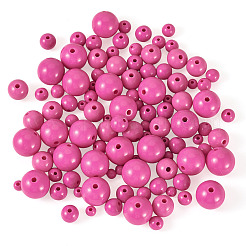 100 個 5 スタイル不透明なアクリル ビーズ  ラウンド  カメリア  6~16x5~15mm  穴：1.8~2.8mm  20個/スタイル&nbsp;MACR-TADJ0001-12C