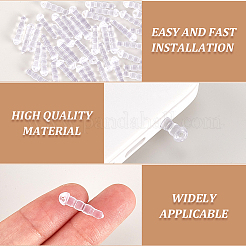 80 個のプラスチックモバイル防塵プラグ  透明  16mm&nbsp;FIND-CN0001-96