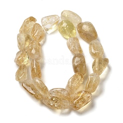 加熱された天然シトリンビーズ連売り  ナゲット  10~28x9~15x5~12mm  穴：1.2mm  約22~31個/連  14.96~15.75インチ（38~40cm）&nbsp;G-F771-D01-01