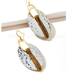 Oval Alloy Dangle Earrings&nbsp;FS-WG1DD9E-01