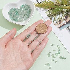2連売り天然グリーンアベンチュリンビーズ連売り  多面カット  ラウンド  3~3.5x2~3.5mm  穴：0.2mm  約120~189個/連  16.2~16.4インチ（41.3~41.7cm）&nbsp;G-NB0005-02
