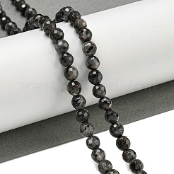 天然ラルビカイトビーズ連売り  (128 ファセット)ファセット  ラウンド  6mm  穴：0.9mm  約60個/連  14.76インチ（37.5cm）&nbsp;G-E571-A09-01
