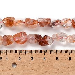 Natural Red Hematoid Quartz/Ferruginous Quartz Beads Strands&nbsp;G-P497-01E-54