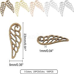 100Pcs 5 Colors Tibetan Style Alloy Pendants&nbsp;FIND-FH0003-24