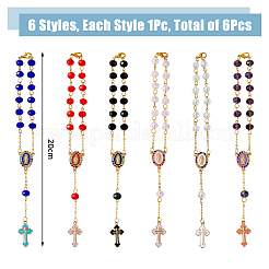 Cross Alloy Enamel Pendant Decorations&nbsp;HJEW-AB00656