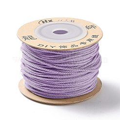 ポリエステルツイストコード  ラウンド  DIYのジュエリーには  ライラック  1.2mm  約38.28ヤード（35m）/ロール&nbsp;OCOR-G015-01B-33
