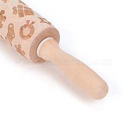 Christmas Cane Socks Wooden Rolling Pins&nbsp;DIY-E034-10B