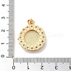 18KGP本金メッキ真鍮チャーム  ガラスやアクリルで  花  カラフル  23.5x20x7mm  穴：5x3.5mm&nbsp;KK-A198-17G