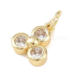 Brass Micro Pave Cubic Zirconia Charms&nbsp;KK-H525-02A-G