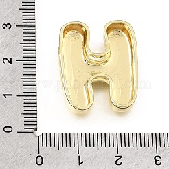 真鍮のスライドチャーム  文字L  ゴールドカラー  文字h  25x20.5x5.5mm  穴：11x2mm&nbsp;KK-Z163-01G-H