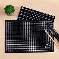 3D印刷ビルドサーフェス  接着剤付き  3Dプリンター用  長方形と正方形  ブラック  30x20x0.08cm  22x22x0.07cm  2シート/セット&nbsp;AJEW-OC0001-38