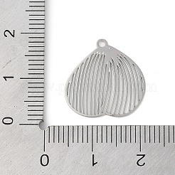鉄エッチング金属装飾ペンダント  花弁  プラチナ  17.5x17x0.3mm  穴：1.2mm&nbsp;IFIN-Z003-01P