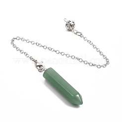 Natural Gemstone Pointed Dowsing Pendulums&nbsp;G-I284-E