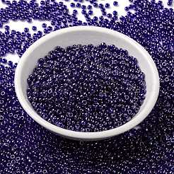 MIYUKIラウンドロカイユビーズ  日本製シードビーズ  （rr176)透明コバルト光沢  8/0  3mm  穴：1mm  約422~455PCS /ボトル  10 G /ボトル&nbsp;SEED-JP0009-RR0176