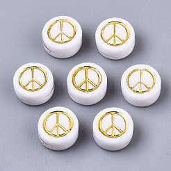 Opaque Acrylic Beads&nbsp;X-PACR-N006-003B