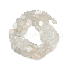 ナチュラル ホワイト ムーンストーン ナゲット ビーズ 連売り  タンブルストーン  5~10x6~7x3~7mm  穴：1mm  約14.9インチ〜15.7インチ&nbsp;G-J335-45