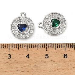 Valentine's Day Brass Micro Pave Cubic Zirconia Pendants&nbsp;KK-K423-01P
