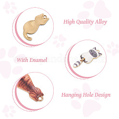 24Pcs 12 Styles Rack Plating Alloy Enamel Pendants&nbsp;ENAM-TA0001-47