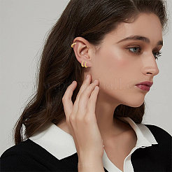 12Pcs 6 Styles Brass Micro Pave Clear Cubic Zirconia Hoop Earrings&nbsp;EJEW-AN0004-59