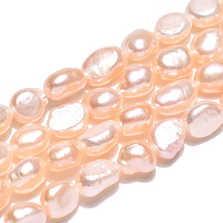 Natural Cultured Freshwater Pearl Beads Strands&nbsp;PEAR-N014-05J