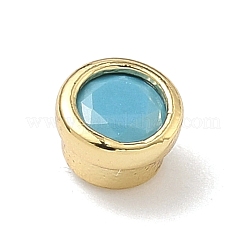 Flat Round Brass Micro Pave Cubic Zirconia Cabochons&nbsp;KK-P345-13G-A08