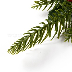 プラスチック製の人工冬のクリスマスシミュレーション松ピックの装飾  クリスマスの花輪の休日の花輪の飾りのために  グリーン  150.5mm&nbsp;DIY-P018-A01
